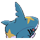 Sharpedo back-facing sprite from Pokémon HeartGold