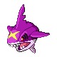Sharpedo shiny front-facing sprite from Pokémon HeartGold