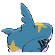 Sharpedo back-facing sprite from Pokémon Platinum