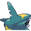 Sharpedo back-facing sprite from Pokémon Ruby