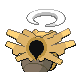 Shedinja back-facing sprite from Pokémon Pearl