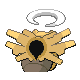 Shedinja back-facing sprite from Pokémon Platinum