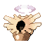 Shedinja shiny back-facing sprite from Pokémon Sapphire