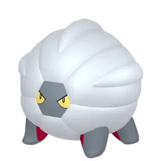 Shelgon front-facing sprite from Pokémon Shield