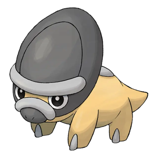 Shieldon, the Shield Pokémon — Rock/Steel-type Pokémon official artwork