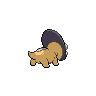 Shieldon back-facing sprite from Pokémon Black