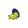 Shieldon shiny back-facing sprite from Pokémon Black