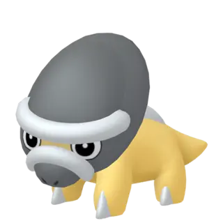 Shieldon front-facing sprite from Pokémon Moon
