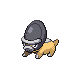 Shieldon front-facing sprite from Pokémon Platinum