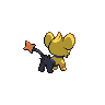 Shinx shiny back-facing sprite from Pokémon Black 2