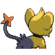 Shinx shiny back-facing sprite from Pokémon Pearl