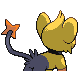 Shinx shiny back-facing sprite from Pokémon SoulSilver