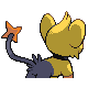 Shinx shiny back-facing sprite from Pokémon Platinum