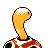 Shuckle back-facing sprite from Pokémon Crystal