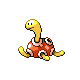 Shuckle front-facing sprite from Pokémon Pearl