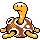 Shuckle front-facing sprite from Pokémon Gold