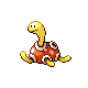 Shuckle front-facing sprite from Pokémon Platinum
