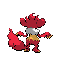 Simisear shiny back-facing sprite from Pokémon Black
