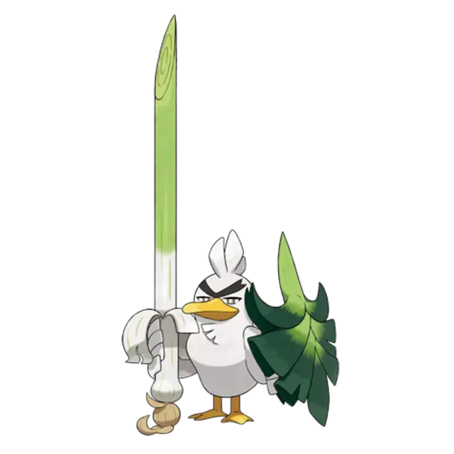 Sirfetch'd, the Wild Duck Pokémon — Fighting-type Pokémon official artwork