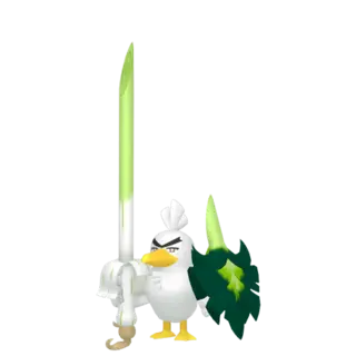 Sirfetch'd front-facing sprite from Legends Za