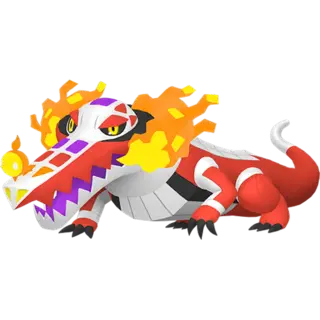 Skeledirge front-facing sprite from Pokémon Violet