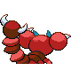 Skorupi shiny back-facing sprite from Pokémon Platinum