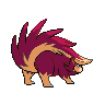 Skuntank shiny back-facing sprite from Pokémon White 2