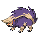 Skuntank front-facing sprite from Pokémon Pearl