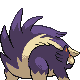 Skuntank back-facing sprite from Pokémon HeartGold