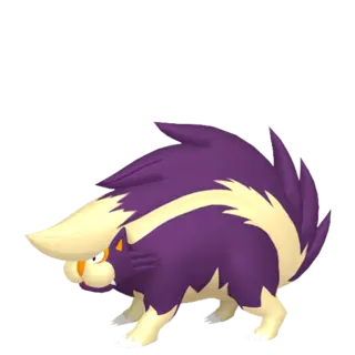 Skuntank front-facing sprite from Pokémon Brilliant Diamond