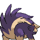 Skuntank back-facing sprite from Pokémon Platinum