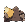 Slaking shiny back-facing sprite from Pokémon White 2
