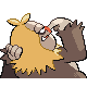Slaking shiny back-facing sprite from Pokémon Diamond