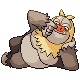 Slaking shiny front-facing sprite from Pokémon Diamond