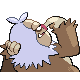 Slaking back-facing sprite from Pokémon Platinum
