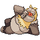 Slaking shiny front-facing sprite from Pokémon Platinum