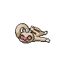 Slakoth front-facing sprite from Pokémon White 2