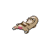 Slakoth back-facing sprite from Pokémon Black