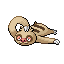 Slakoth front-facing sprite from Pokémon Emerald