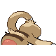 Slakoth back-facing sprite from Pokémon SoulSilver