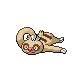 Slakoth front-facing sprite from Pokémon SoulSilver