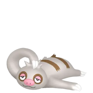 Slakoth front-facing sprite from Pokémon XD: Gale of Darkness