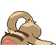 Slakoth back-facing sprite from Pokémon Platinum