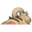 Slakoth back-facing sprite from Pokémon Ruby