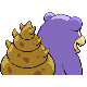 Slowbro shiny back-facing sprite from Pokémon Pearl