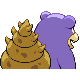 Slowbro shiny back-facing sprite from Pokémon SoulSilver