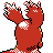 Slugma back-facing sprite from Pokémon Crystal