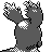 Slugma shiny back-facing sprite from Pokémon Crystal