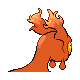 Slugma back-facing sprite from Pokémon Pearl