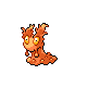 Slugma front-facing sprite from Pokémon Pearl